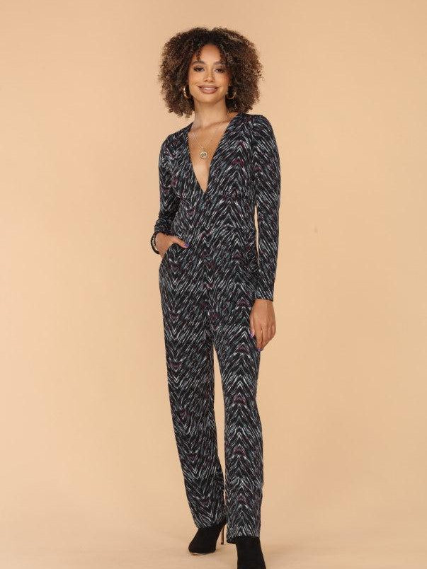 Gayle Deep V-Neck Jumpsuit-FINAL SALE