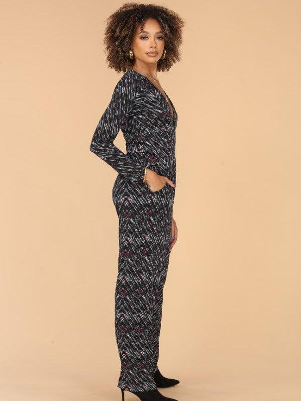 Gayle Deep V-Neck Jumpsuit-FINAL SALE