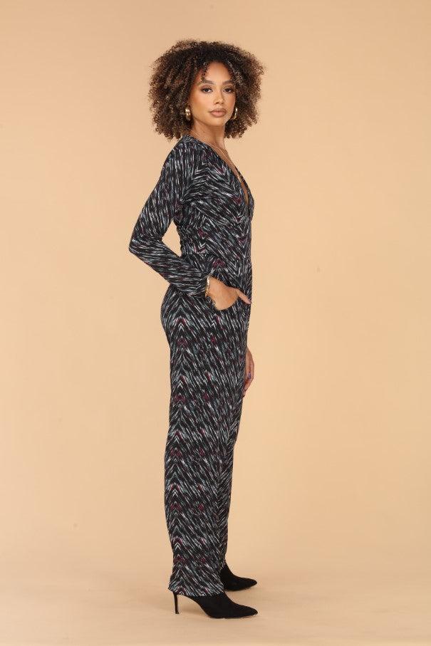 Gayle Deep V-Neck Jumpsuit-FINAL SALE