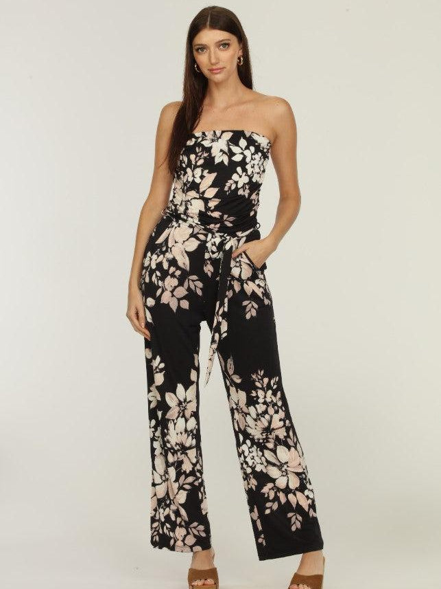 Mayfair Stretch Shirred Tube Jumpsuit-FINAL SALE