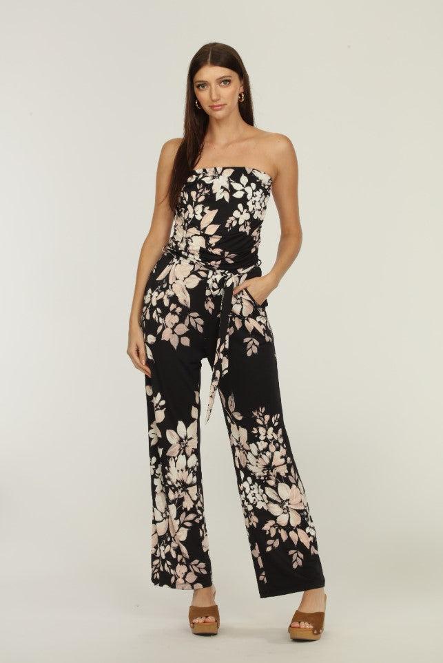 Mayfair Stretch Shirred Tube Jumpsuit-FINAL SALE