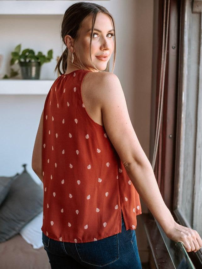 Rust Praire Sleeveless Tank-FINAL SALE