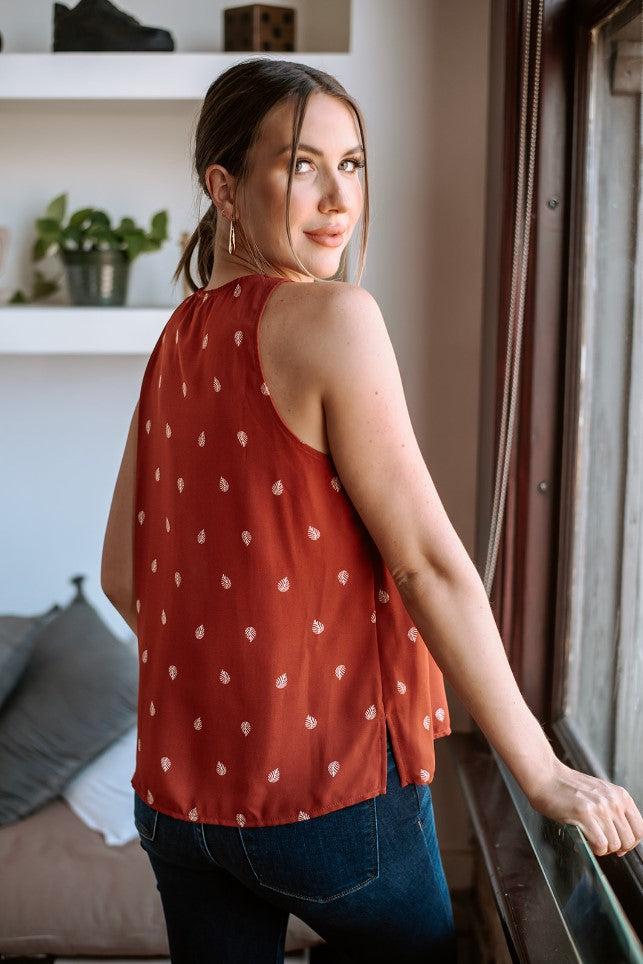 Rust Praire Sleeveless Tank-FINAL SALE