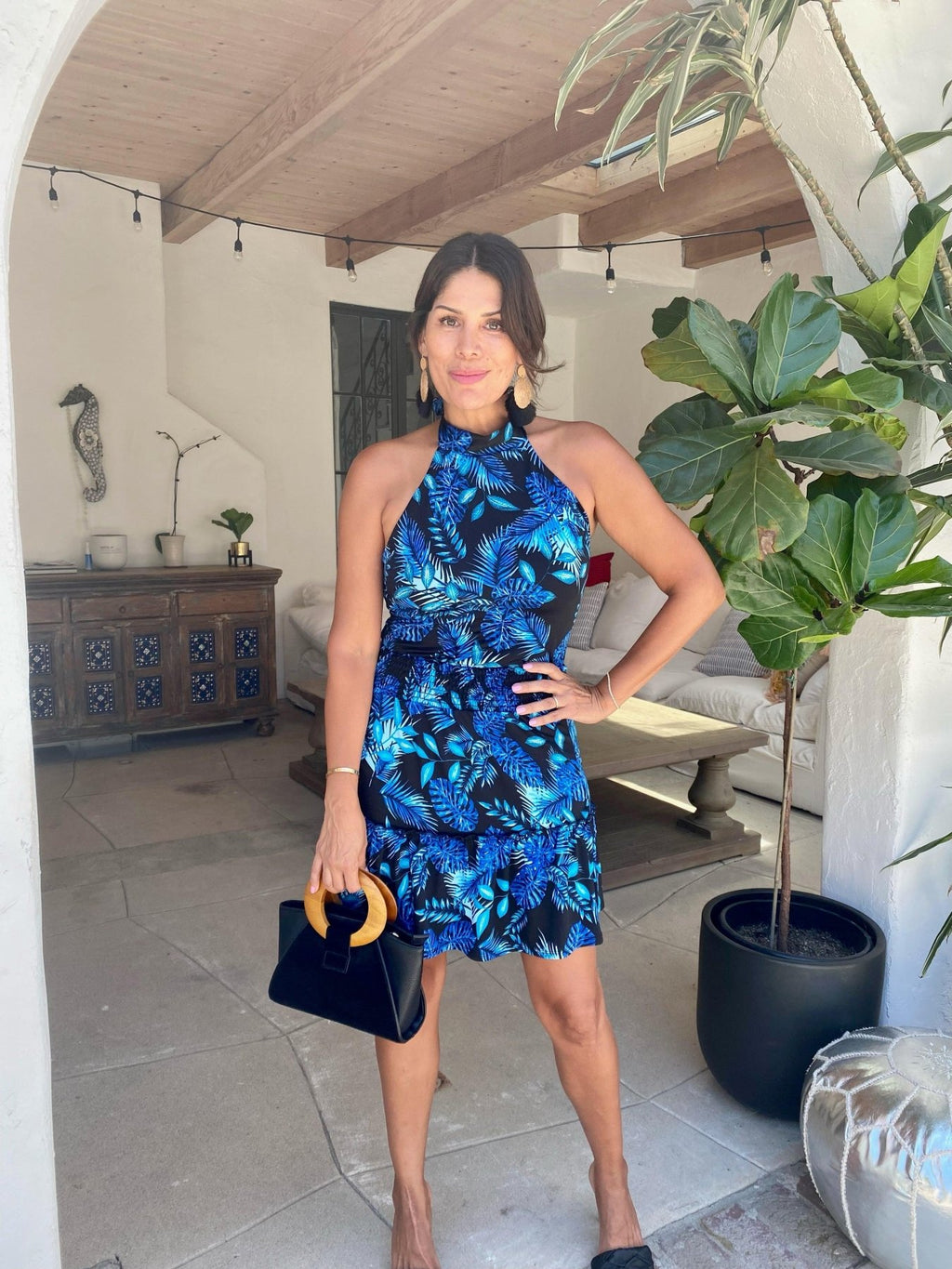 Palm Smocked Stretch Skirt - FINAL SALE