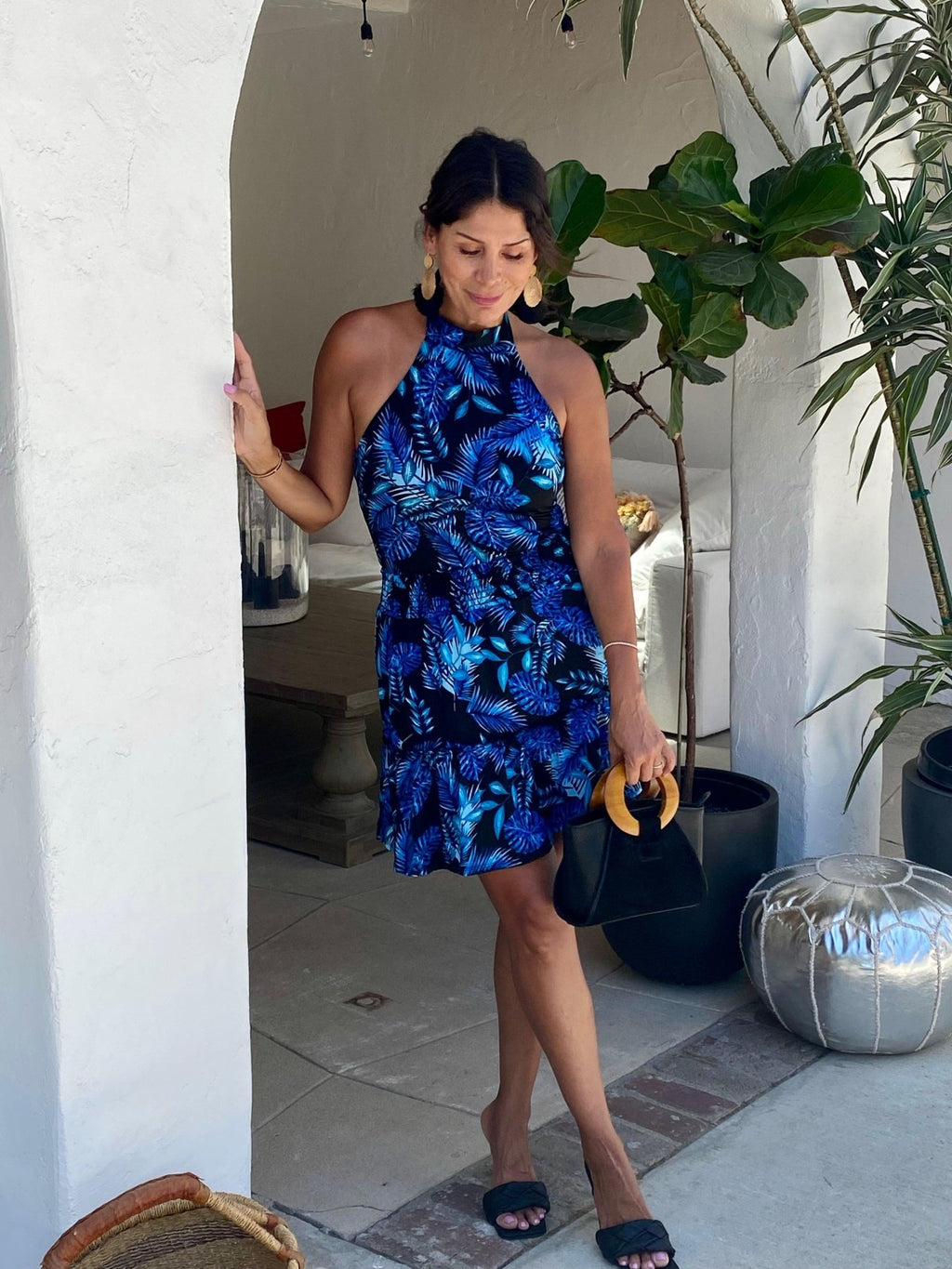 Palm Smocked Stretch Skirt - FINAL SALE