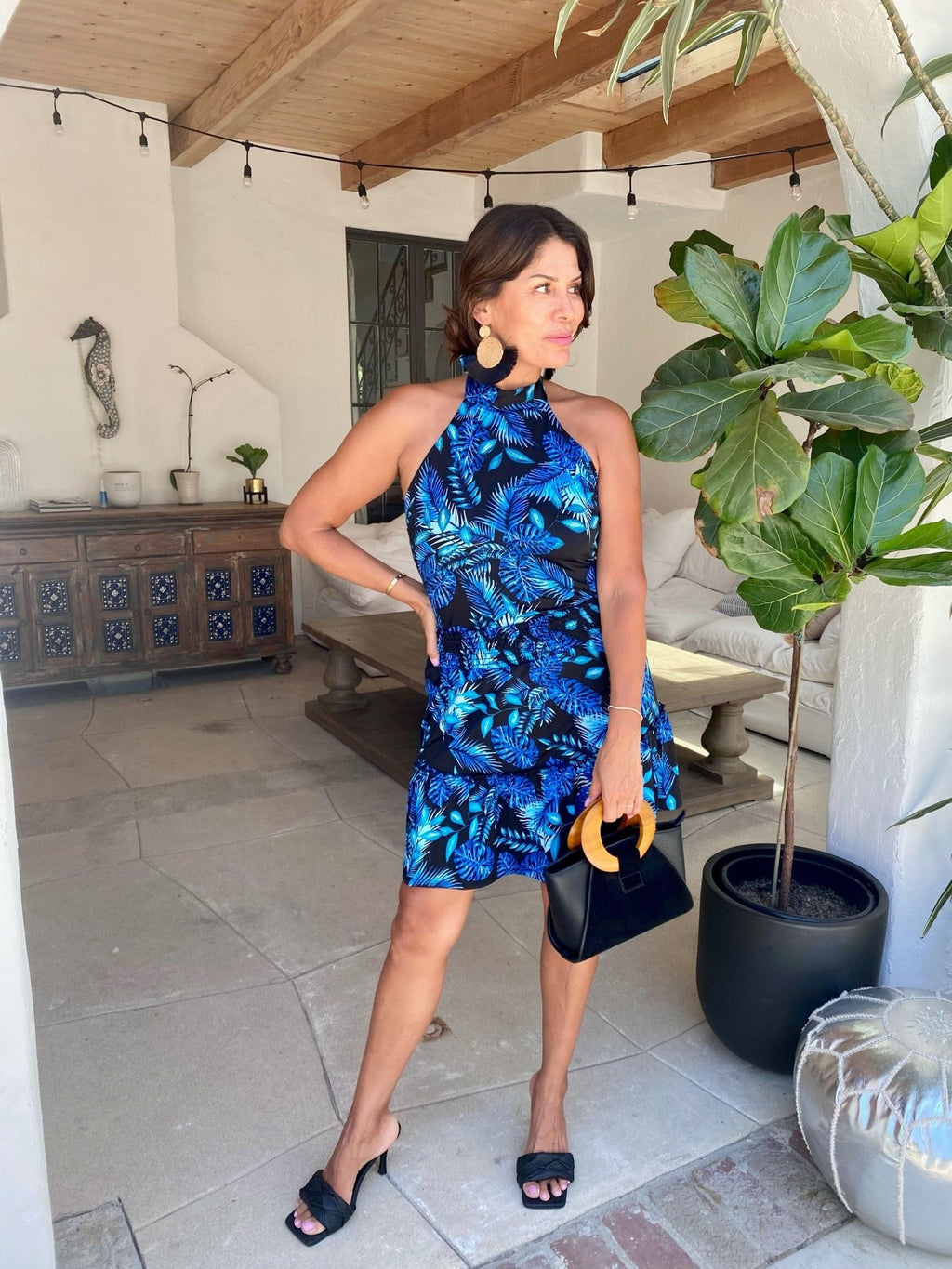 Palm Smocked Stretch Skirt - FINAL SALE