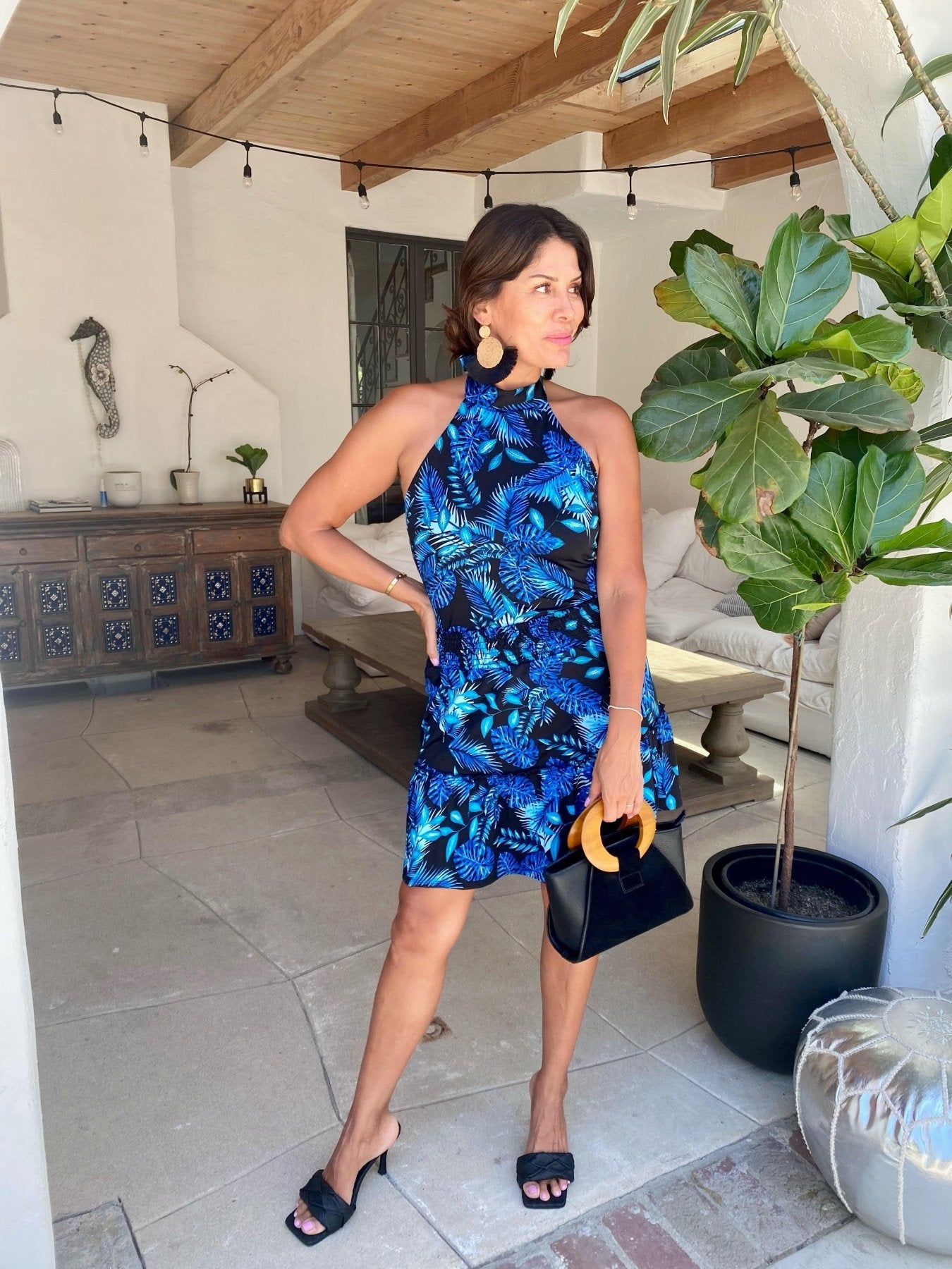 Palm Smocked Stretch Skirt - FINAL SALE